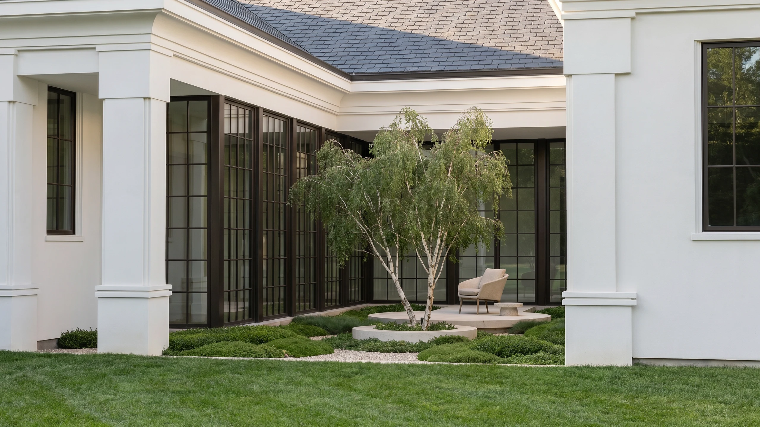 Architectural visualization of the atrium at Las Vegas Estate.