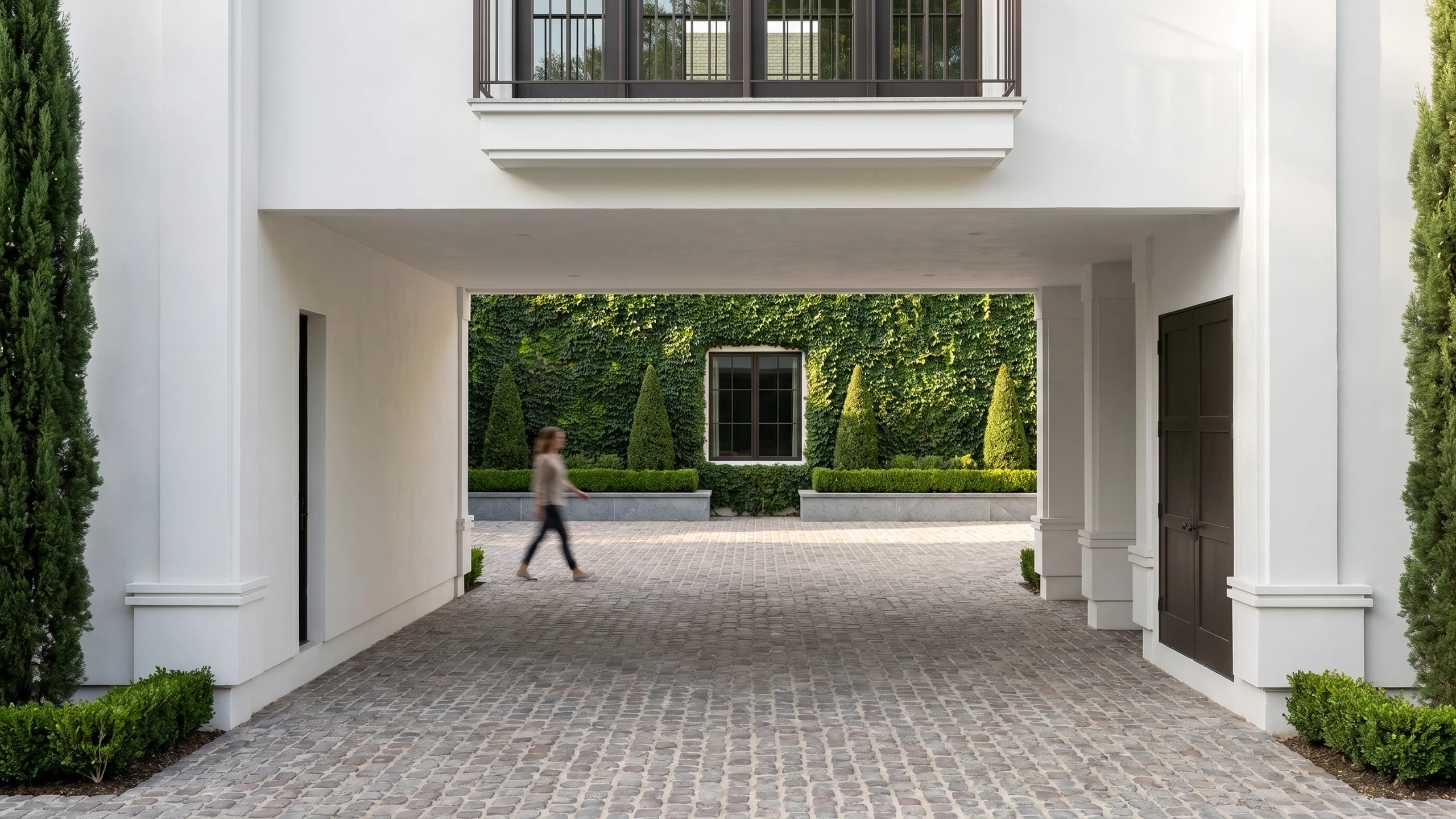Architectural visualization of the courtyard at Las Vegas Estate.
